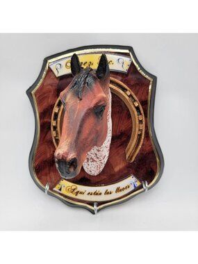 Vintage Horse Head Key Holder Wall Decor Plaque